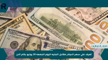 تعرف على سعر الدولار مقابل الجنيه اليوم الجمعة 20 يونيو بكام الآن